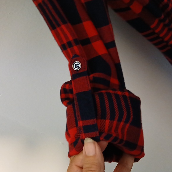 KORI dressy plaid shirt size small - Picture 4 of 11